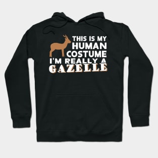 African gazelle costume print look saying Hoodie